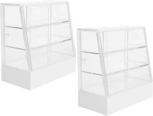 House Display Stand for Bakery Case Decorative Accessory for Mini House Stable and Realistic Design 2Pcs grower drench Miniature Cake Dessert Cabinet Model Doll 