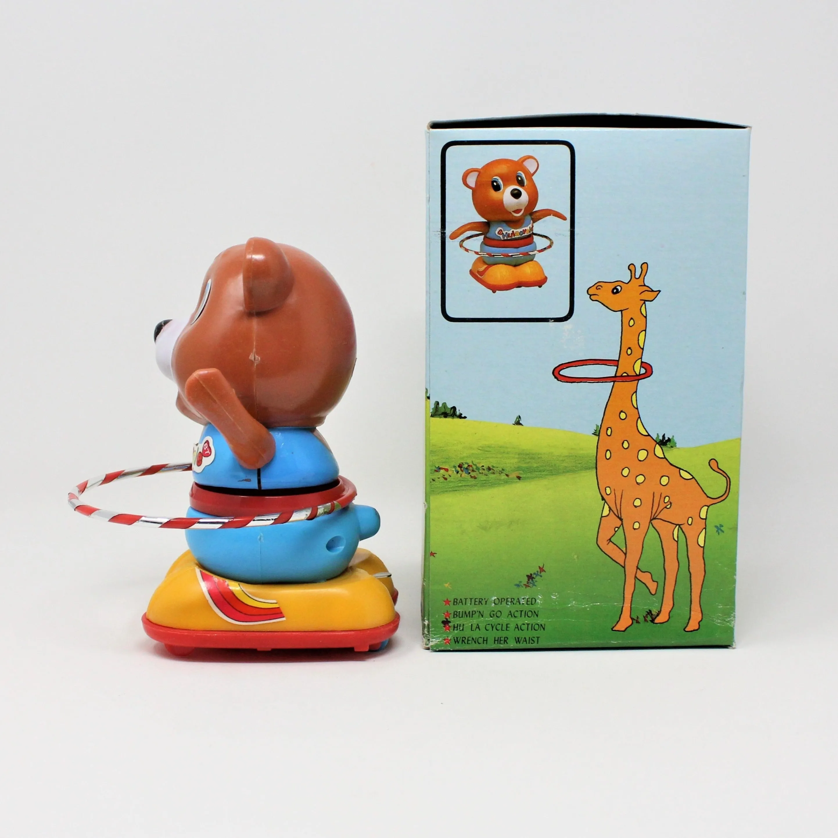 Hula Hoop Bear in Original Box, Vintage, Battery Operated, NOS