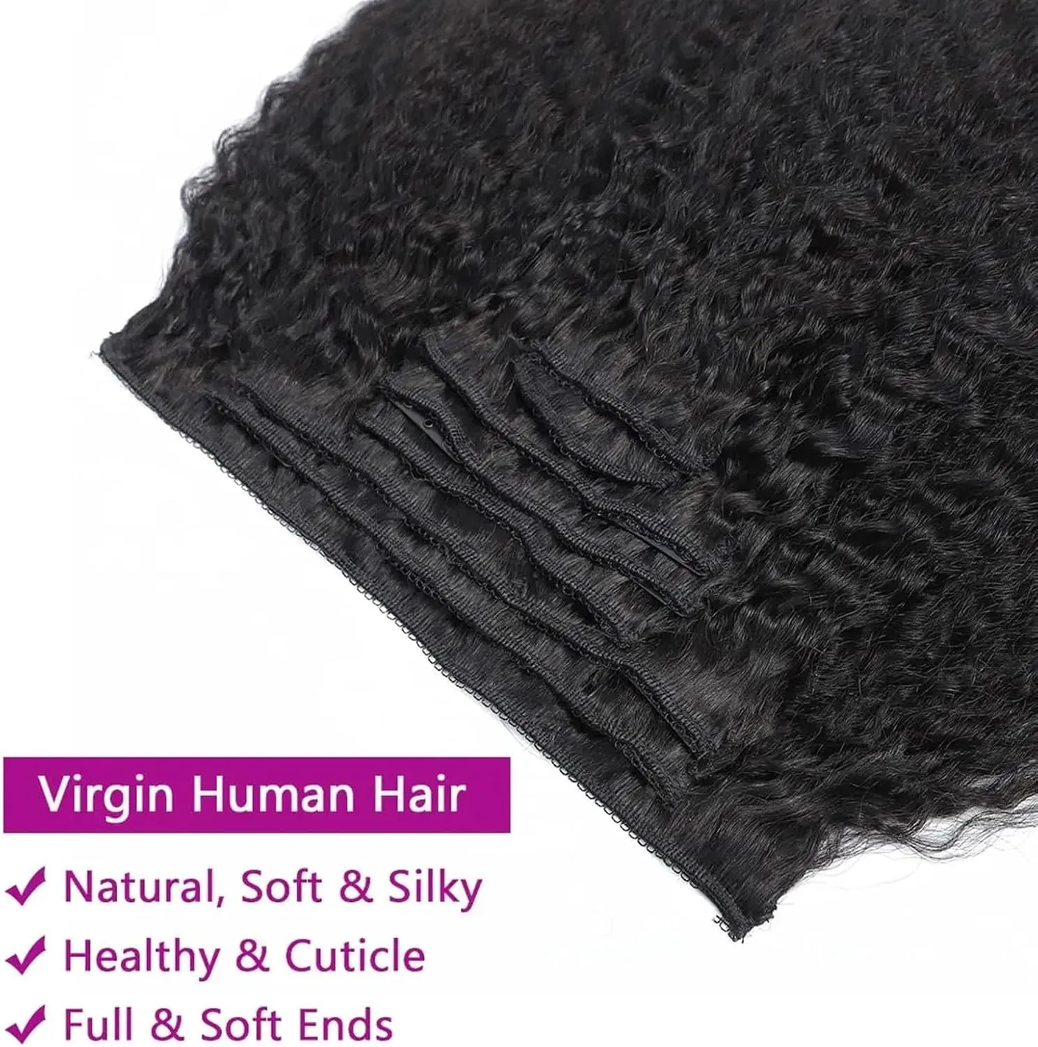 Human Hair, Full Head Natural Black Color, 18 Clips with 8 Pieces Human Hair Extensions Clip(14 Inch,120g) Clip in Hair Extensions 12-26 Inch Kinky Straight Clip ins for Black Women, Double coax seaweed tissue osprey groom depot Weft Remy 