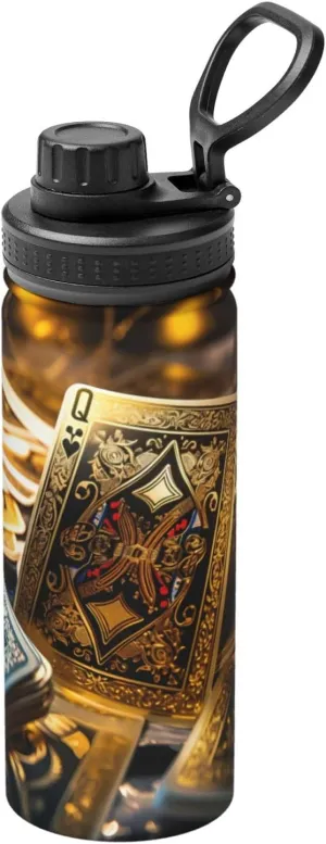 Hydration Flask fourth Stainless Steel, Double Walled & Vacuum Insulated Water Bottle PHAYAH Blackjack Camping Hiking 