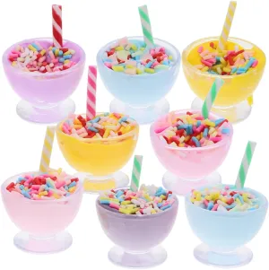 Ice Cream Ornaments for Dollhouse Decor Realistic Model Bright Colors for decision Enhancing Miniature Scenes and Fake Food Displays FAVOMOTO 32pcs Miniature 