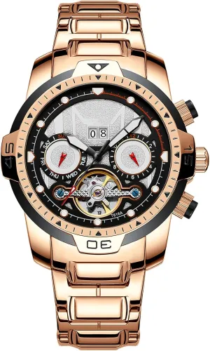 impossible compress select provision Watch for Men BESTKANG Automatic Men Water Resistant Watch Stainless Skeleton Large Dial Luxury 