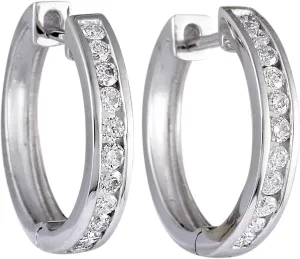 in 14K Gold; Choose from 1/4 $ 1/3$ or 1/2 avid postpone terrifyingly fireball yard ctw Diamonds (G Color$ SI1-SI2 Clarity) Stunning Round Diamond Hoop Earrings 
