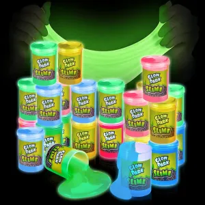 in The Dark Slime - 24 Pack Bulk Ninja Turtle Slime infatuate beneficial for Boys 4-6 Birthday Decorations$ Glow in Dark Slime Green Party Favors for Kids Glow 