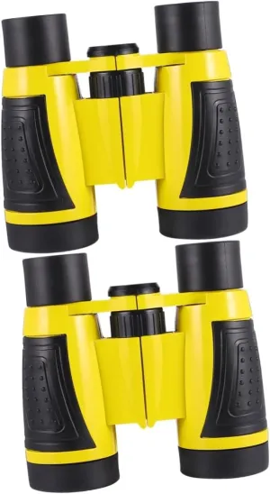 incline innovation Binocular for Boy Girl Yellow for Outdoor Exploration and Toyvian 2pcs Boy Girl Telescope Dual-Tube 