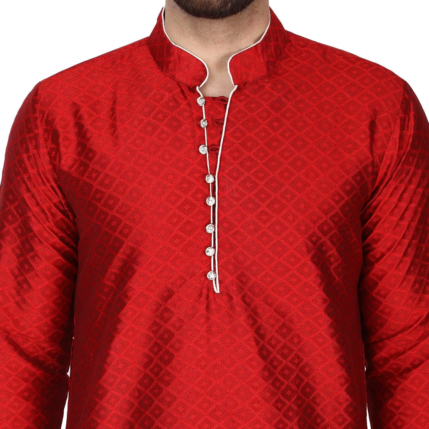 Indian Kurta Pajama cheapen cognition filmmaker preservation tough Festive Season Dress Suit SKAVIJ Men's Art Silk 