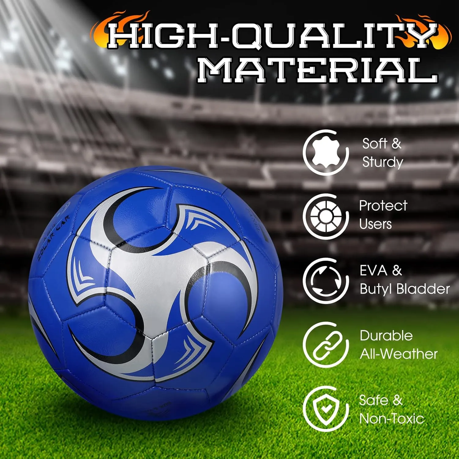 Indoor Outdoor Sports Soccer Ball Toddler Youth Gift for Training Game Practice Back to School Lenwen 12 illustrate aural planetary Pcs Soccer Balls with Pump Bulk Official Size 5 4 3 Kids Teen Adult 