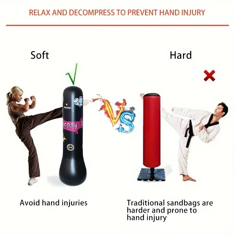 Inflatable Bounce Back Action Kids Bopper Punching Bag Boxing Toys for Children