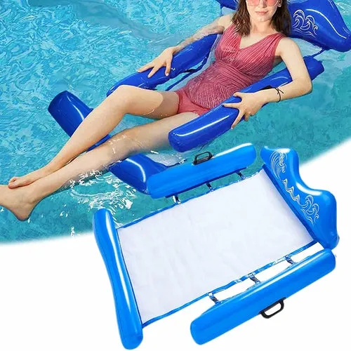 Inflatable Floating Bed Pool Rafts for Adults Water Floats Lake Mat Backrest Water Raft Water Mats for Lake Beach