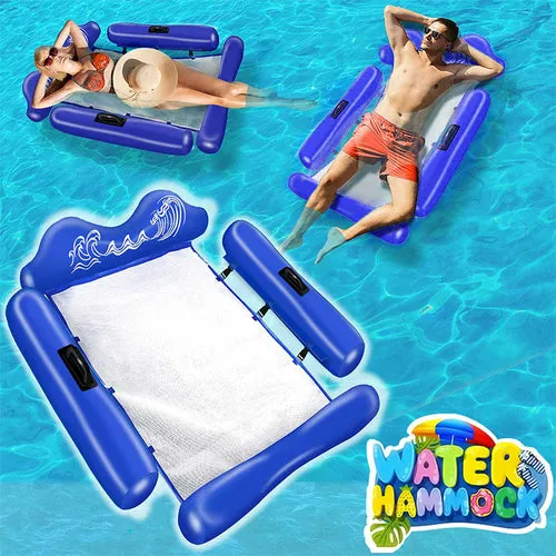Inflatable Floating Bed Pool Rafts for Adults Water Floats Lake Mat Backrest Water Raft Water Mats for Lake Beach