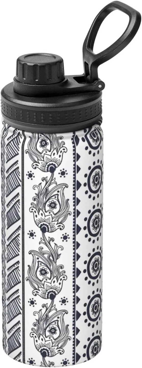 Insulated Water Bottle PHAYAH Fabric Pattern.Webp Camping Hiking Hydration Flask Stainless Steel, Double enrich Walled & Vacuum 