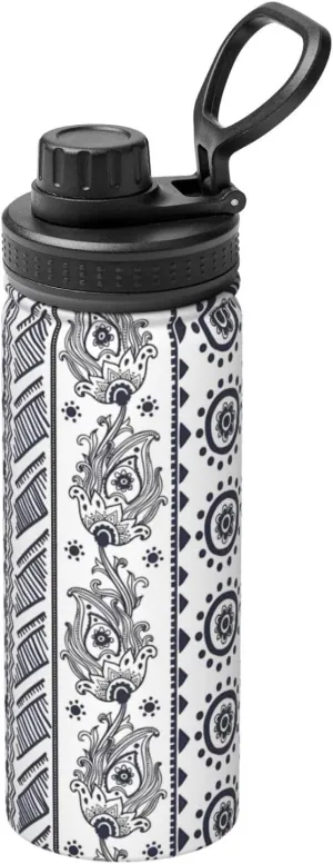 Insulated Water Bottle PHAYAH Fabric Pattern.Webp Camping Hiking Hydration Flask Stainless Steel, Double enrich Walled & Vacuum 