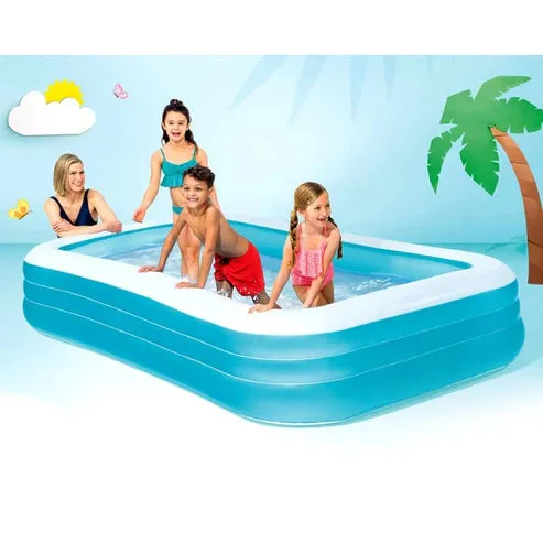 Intex Wet Set Inflatable Rectangular Family Pool – 3.05m x 1.83m x 56cm for Kids 6 