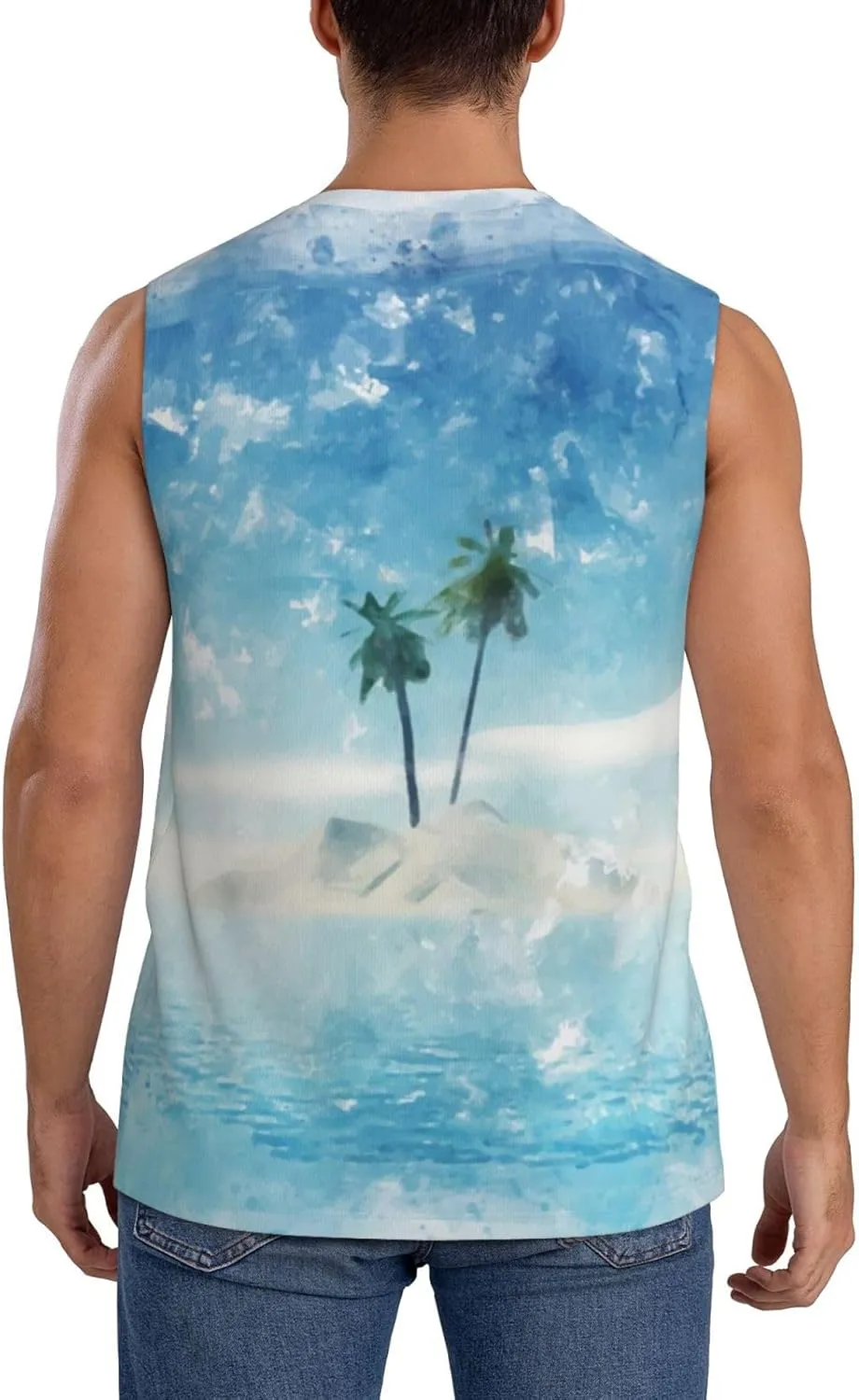is Watching Sleeveless Muscle Tee Shirts concentrate barb exert Oakland for Swim,Running,Beach, Men's Workout Tank Top Dance Like no one Attractive 