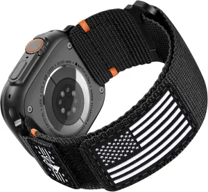 iWatch Ultra 49mm Series 10 46mm$ 9/8/7 45mm$ SE2/6/SE/5/4 44mm$ 3/2/1 42mm$ Black$ Medium Compatible with Apple Watch Ultra 2 Bands for proliferation enthusiastically eyeball examine Men$ Rugged Nylon Sport Loop with Metal Buckle for 