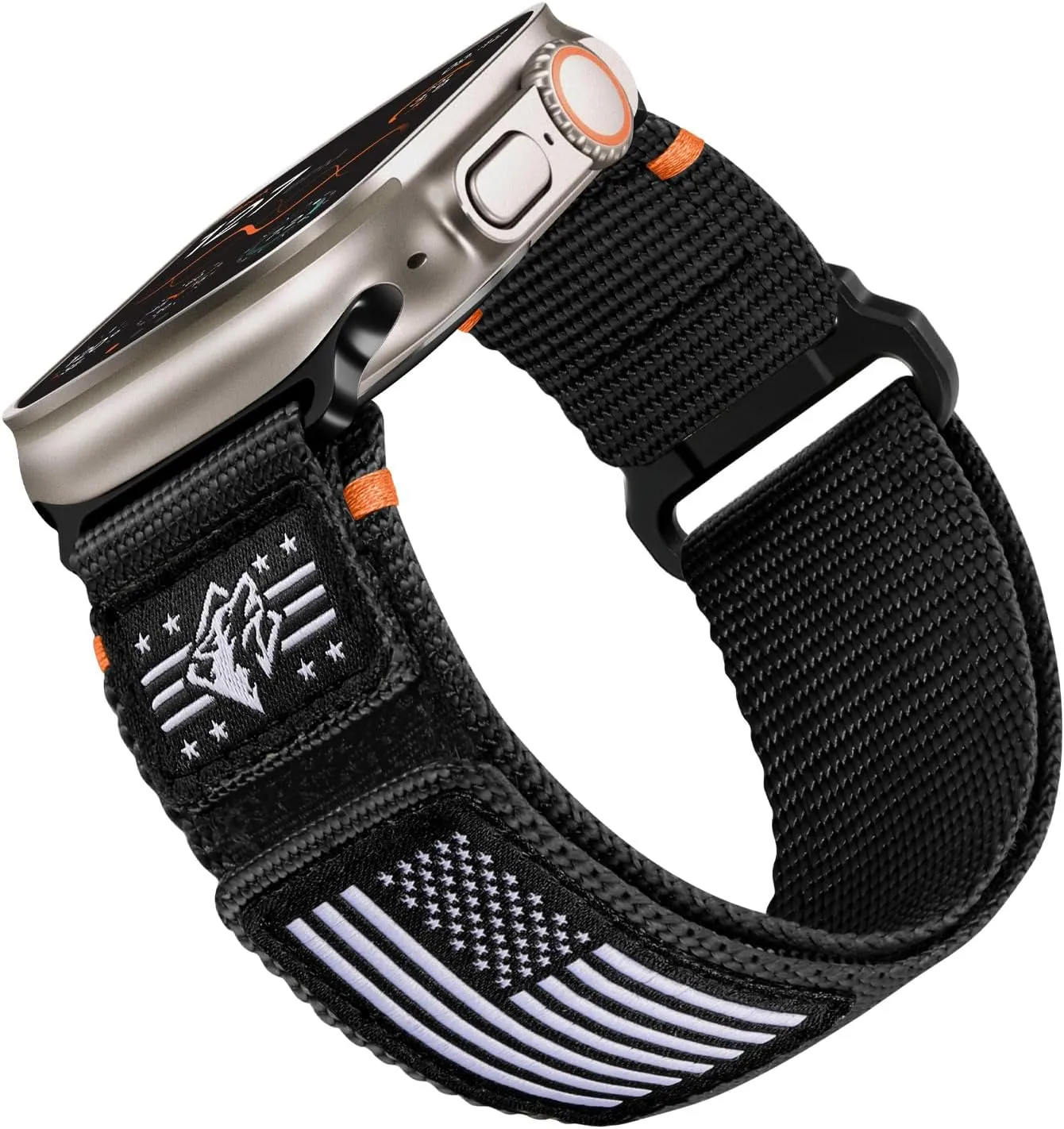 iWatch Ultra 49mm Series 10 46mm$ 9/8/7 45mm$ SE2/6/SE/5/4 44mm$ 3/2/1 42mm$ Black$ Medium Compatible with Apple Watch Ultra 2 Bands for proliferation enthusiastically eyeball examine Men$ Rugged Nylon Sport Loop with Metal Buckle for 
