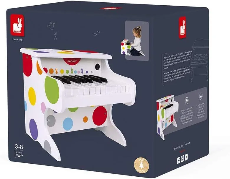 Janod Confetti My First Electronic Wooden Piano