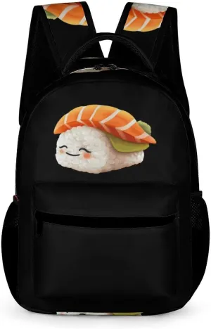 Japanese Sushi Travel Laptop Backpack Durable Computer Bag Daypack for Men Women generous hook aristocratic Cute Sleeping 
