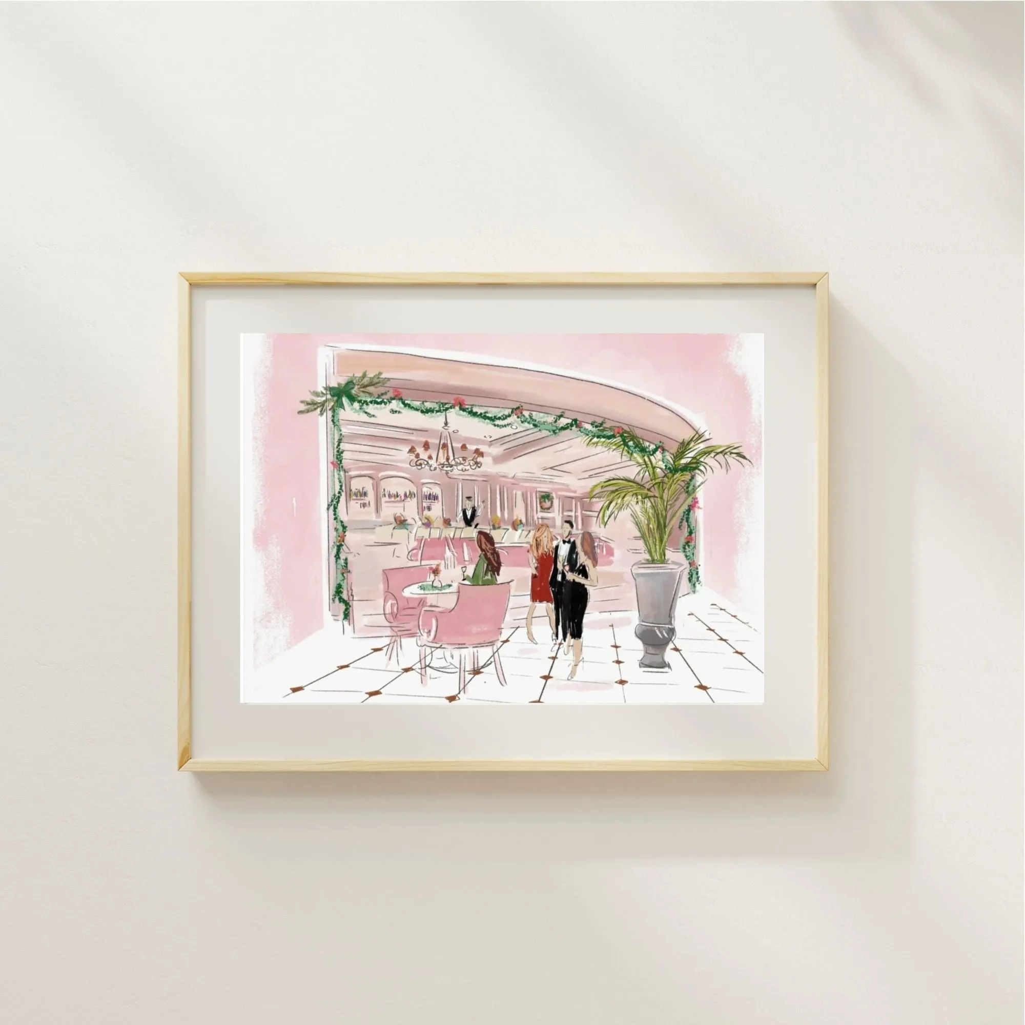 JINGLE MINGLE AT THE CHARLESTON PLACE - Art Print
