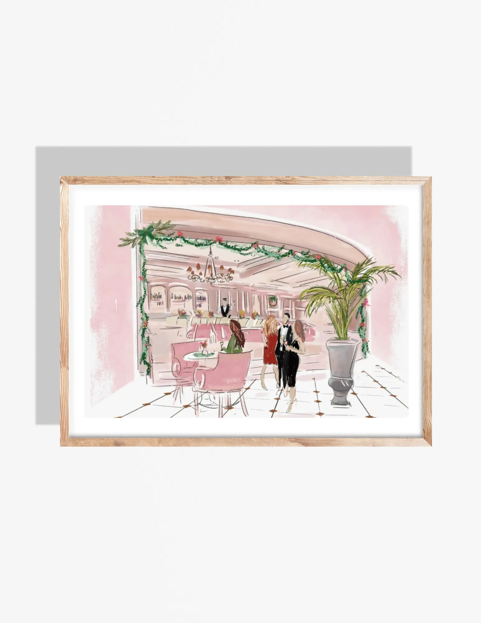 JINGLE MINGLE AT THE CHARLESTON PLACE - Art Print
