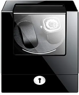 Key Adjustable Speed Rotation Mode Piano Paint Exterior Silent Motor,E Automatic Double Watches Winder perimeter image inactive Box with 