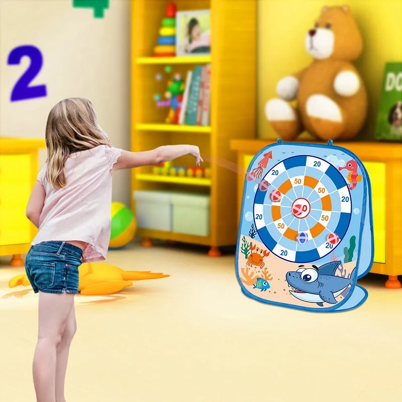 Kids 3 in 1 Bean Bag Toss Game Toys Collapsible Double Sided Corn Hole Game Board