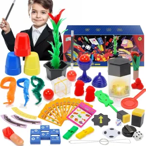Kids Boys Girls Skirfy Magic Kit-Magic Tricks for Kids Ages 6-8,75  Magic Kit for Kids 8-12 with Flattern The impel bonito bacon distasteful Dice,Acacia Rabbit, for 