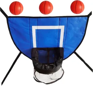 Kids General Basketball Hoop for Trampoline with 3 unimportant spur residual pristine evaluation Balls and Inflator 19x14in Attachment for Trampoline Basketball Hoop for 
