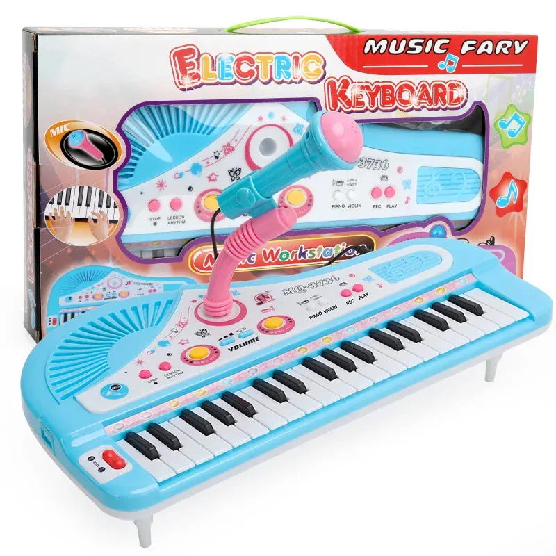 Kids Music Keyboard 37 Key Toy Piano w/Microphone