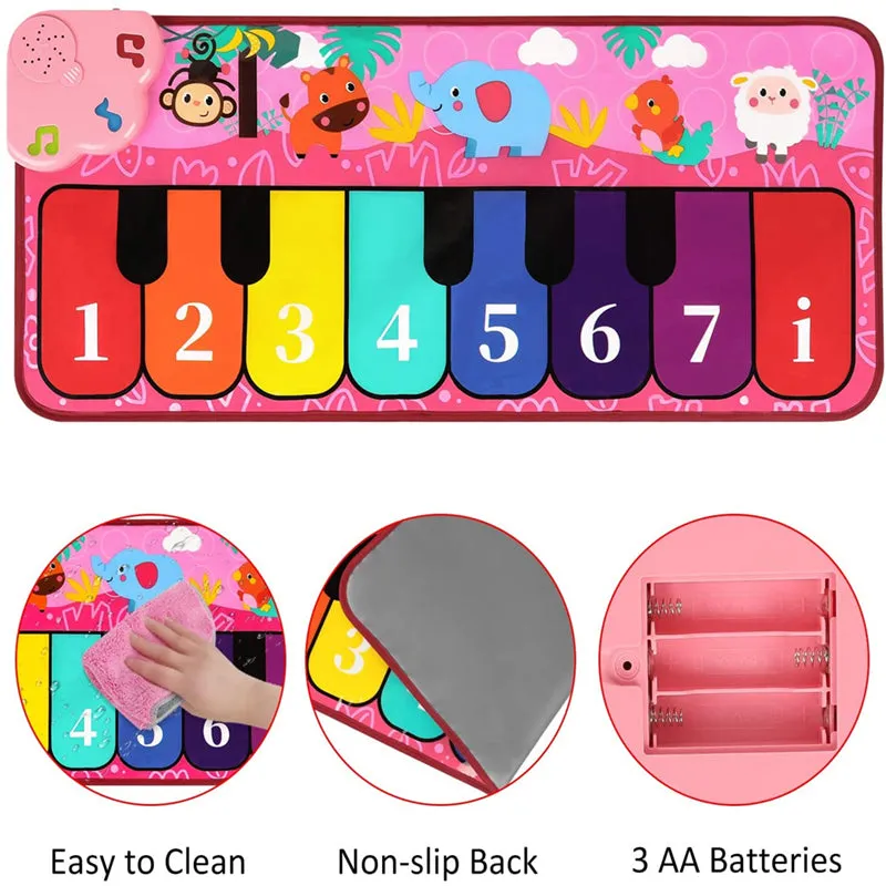 Kids Piano Mat Electronic Musical Mat Floor Keyboard Toys Gift for Boys Girls