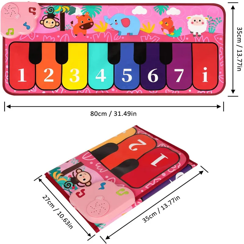 Kids Piano Mat Electronic Musical Mat Floor Keyboard Toys Gift for Boys Girls
