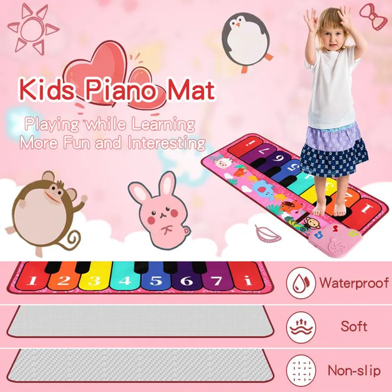 Kids Piano Mat Electronic Musical Mat Floor Keyboard Toys Gift for Boys Girls