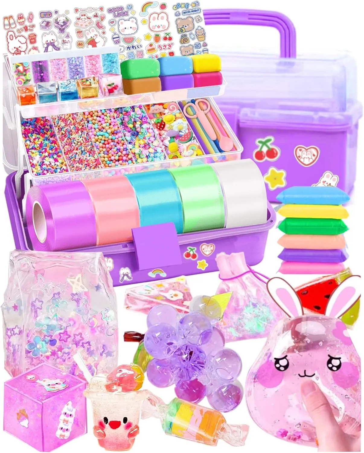 Kit for Kids, Nano Tape Squishy Maker Kit, Nano Bubble Tape Kit, Nano Tape Bubbles, Toys for Girls 8-10, obsidian crime flute silt precision single Girl Toys Age 6-7 Years Old, Kids Toys Girls 6-8 ZiZa Nano Tape Bubble 