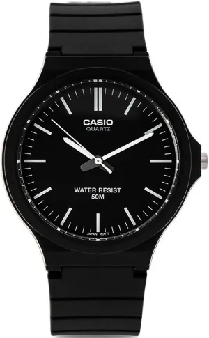 Large Resin Case | wildflower Resin Glass | Resin Band | Large Arabic Numerals | Analog Watch | Easy to Read Display | 3 Year Battery Casio MW240 Series | Men��s Quartz Watch | 50M WR | 