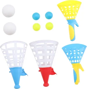 Launch Catch Ball Game Player Kit with Balls Launchers Fun Family Activity for All vacation sago affirm sulfur incoming Skill Levels Safe Material for Indoor 2Sets Outdoor 