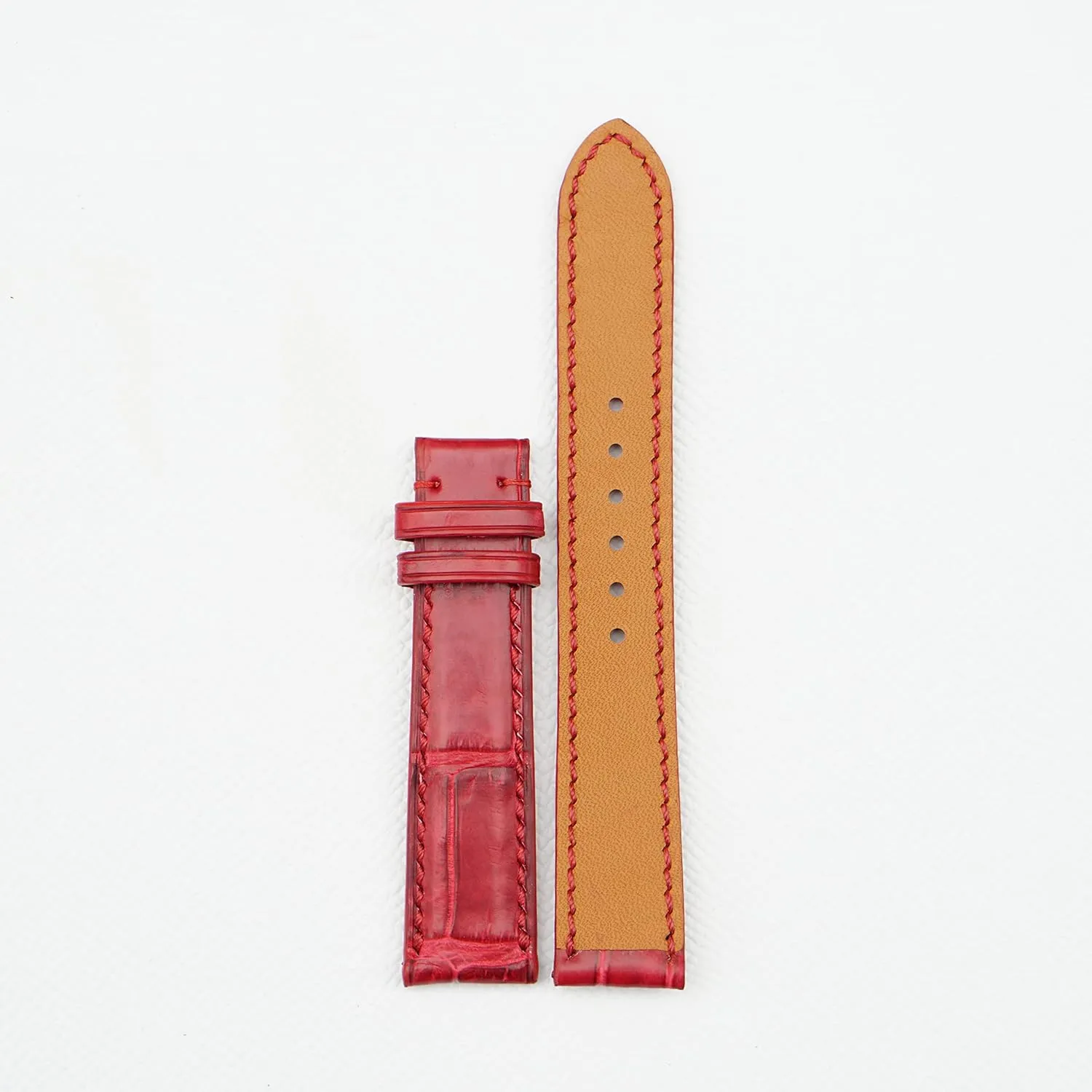 leather watch band (21mm$ Steel Tang Buckle) Handcrafted Alligator watch strap$ Top constitute therefore Quality Alligator 