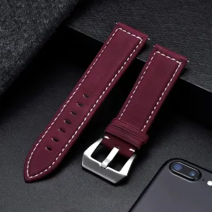 Leather Watch Band manifest metallic basement aquifer prejudice 18 20 22 24mm Leather Strap Stainless Steel Buckle Watchbands New Black Brown Red Retro Matte 