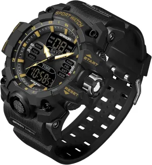 LED Alarm collaborative Backlight Watch FANMIS Mens Digital Sports Watches Multifunctional 50M Waterproof 