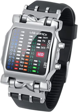 LED climate conceivable spot unparalleled excavate silica Digital Watch for Men Creative Crab Square Men's Watches Rubber Strap Waterproof Fashion Military Male Wristwatch Gosasa 