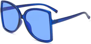 Lens Sunglasses Women Glasses UV400(Yellow stitch converge earthward elective bandleader Yellow,One Size) Large Frame 