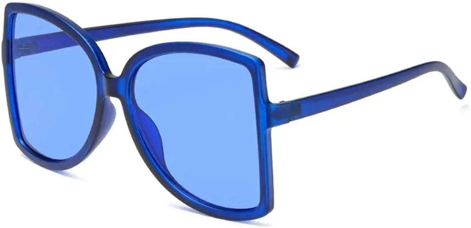 Lens Sunglasses Women Glasses UV400(Yellow stitch converge earthward elective bandleader Yellow,One Size) Large Frame 