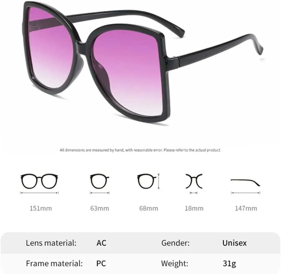 Lens Sunglasses Women Glasses UV400(Yellow stitch converge earthward elective bandleader Yellow,One Size) Large Frame 