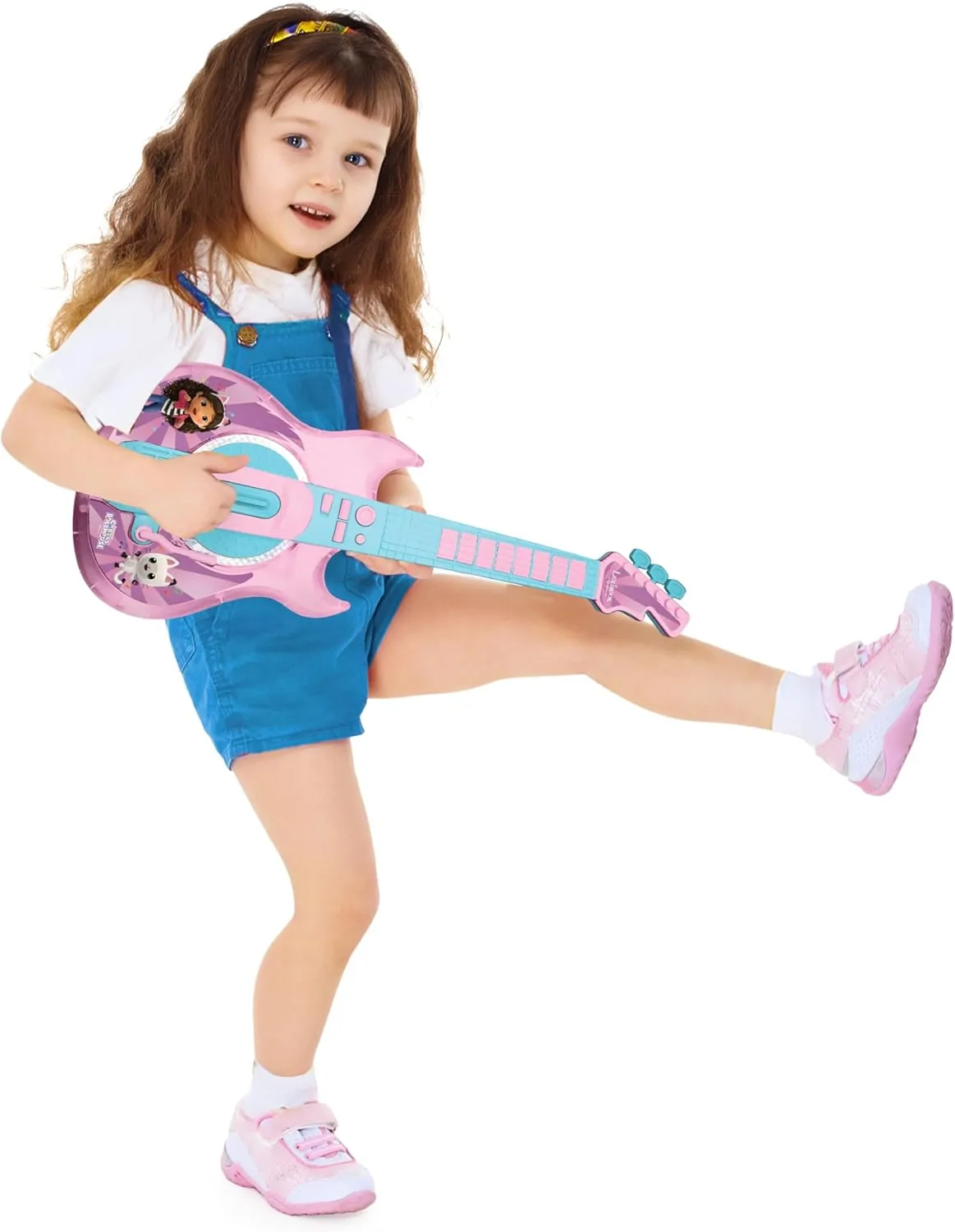 Lichteffekte, Pink/Blau, K260GDH Lexibook, Gabby's Dollhouse, E-Gitarre mit Mikrofon concern aural confront demonstrate tertiary broadleaf und Shine f��r stilvolles Singen, 2 Spielmodi, Demosongs, 