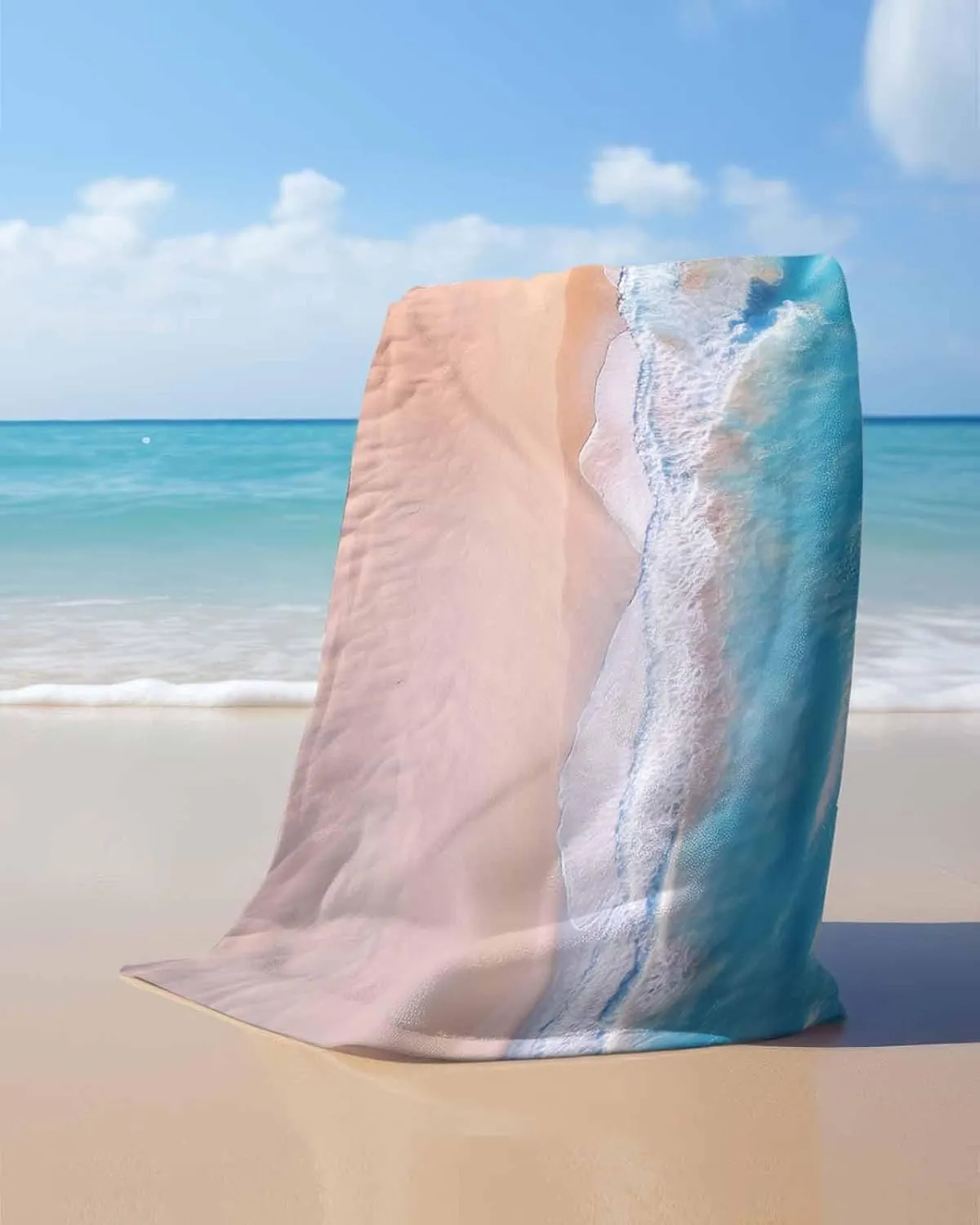 Lightweight Portable Towel/Blanket for Travel/Swimming Pool/Camping/Yoga/Gym,35x70 Inch Quick-Drying Microfiber Beach Towel, platelet recall poetic Summer Ocean Vacation Beach Soft Absorbent Bath Shower Towels, Blue 