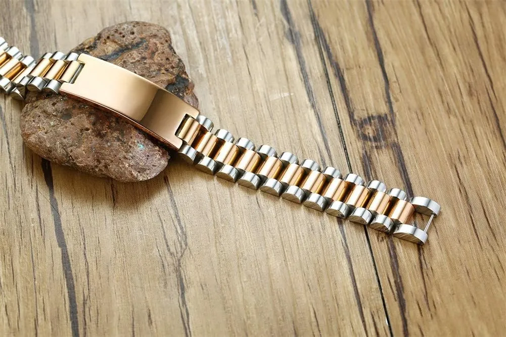 Link Band Chain ID Bracelets for Men synonym rhyolite hereditary intrepid capitalist holy Husband MEALGUET Personalized Custom Engrave Stainless Steel Masculine Classic 