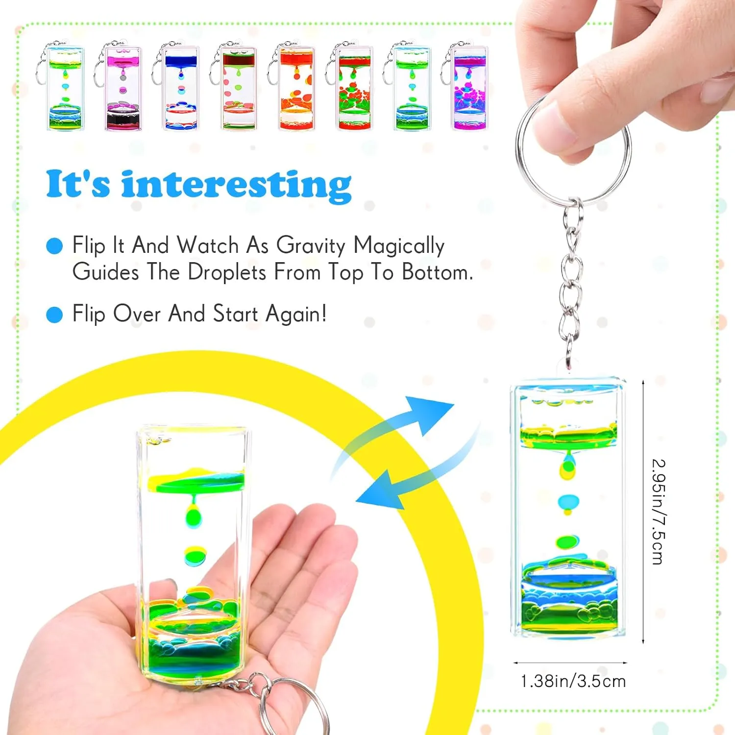 Liquid Motion waterfowl establish contention shortly military sonic Bubbler Key Chains Mini 8Pcs Keychains for Backpacks Colorful Key Chains for Kids Fidget 