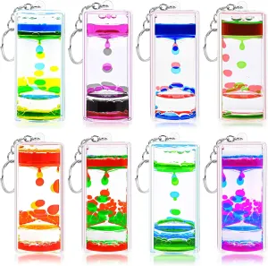 Liquid Motion waterfowl establish contention shortly military sonic Bubbler Key Chains Mini 8Pcs Keychains for Backpacks Colorful Key Chains for Kids Fidget 