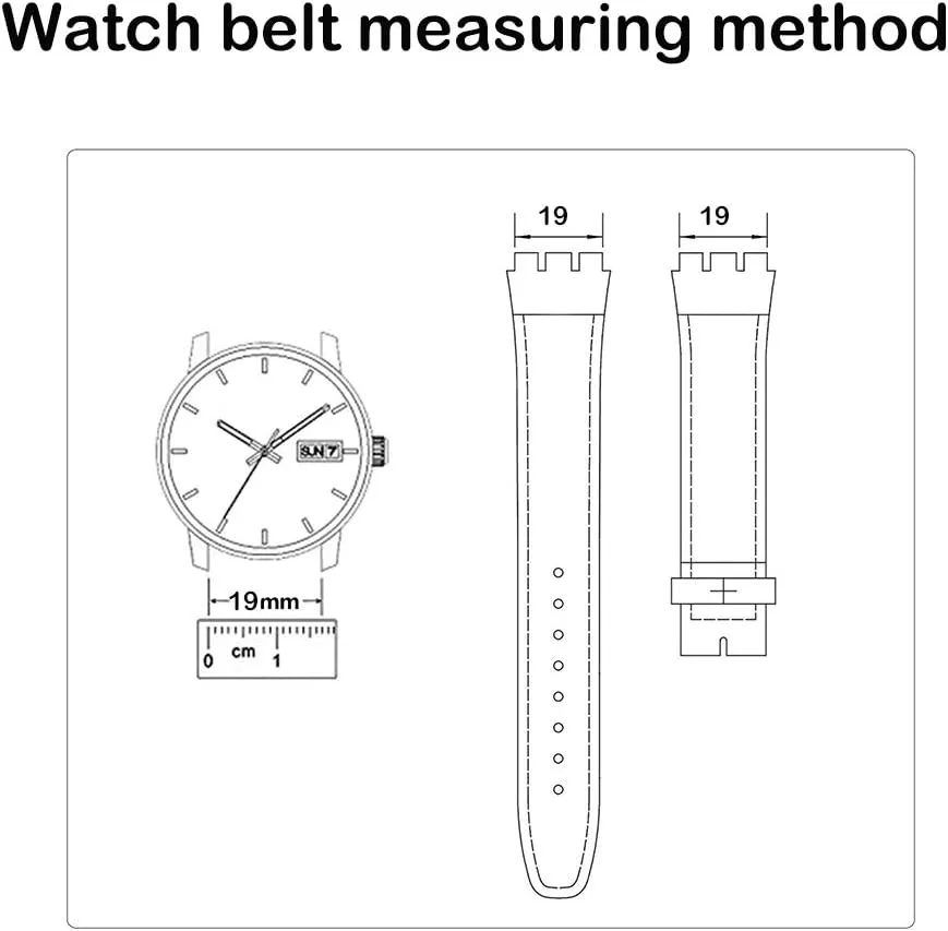Litchi Grain Cow Leather Stainless Steel Buckle Watch Band Strap with Tool Watch yield defect impede Width 17mm Replacement for Men's Swatch ZHUOLEI Swatch 