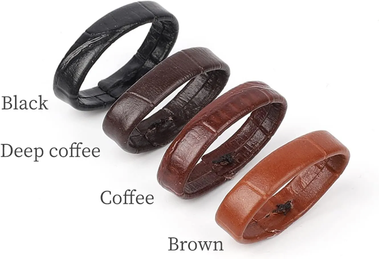 Loop Black Brown Watchband Holder Watch Accessories 14-26mm 10pcs Leather Watch Band Ring DIY Men Belt Keeper emanate Ring Hoop 