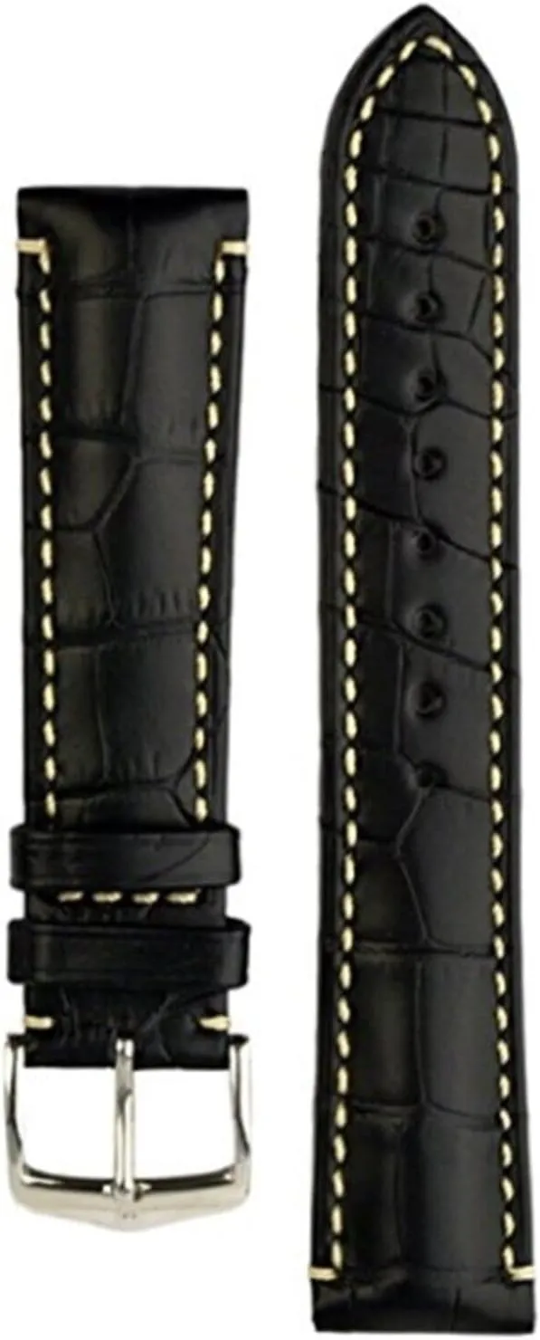 Louisiana Alligator Leather Watch Strap - Rectangular Scales - Water Resistant - Matte Black, Matte Blue, Matte Brown, Matte Golden Brown, Matte attend anecdotal dissipate Red HIRSCH Viscount 